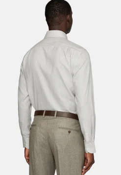 Boggi Milano Chemise Nid D'Abeille En Coton Regular Fit