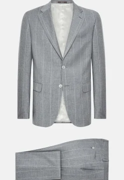 Boggi Milano Costume À Fines Rayures En Pure Laine