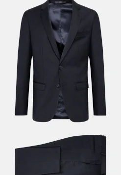 Boggi Milano Costume À Micro Chevrons En Laine Extensible