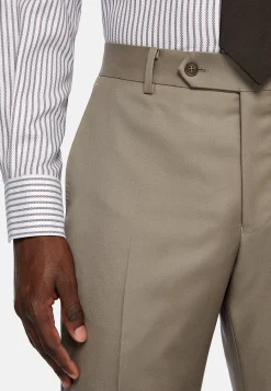 Boggi Milano Costume Gris Tourterelle En Pure Laine