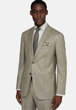 Boggi Milano Costume Gris Tourterelle En Pure Laine