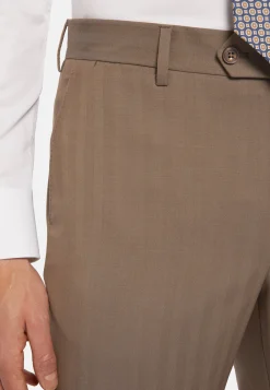 Boggi Milano Costume Gris Tourterelle Motif À Chevrons En Pure Laine Super 130