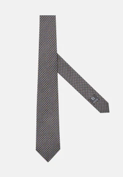 Boggi Milano Cravate Motif Médaillons En Soie
