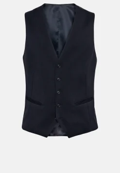 Boggi Milano Gilet En Sergé De Laine Extensible