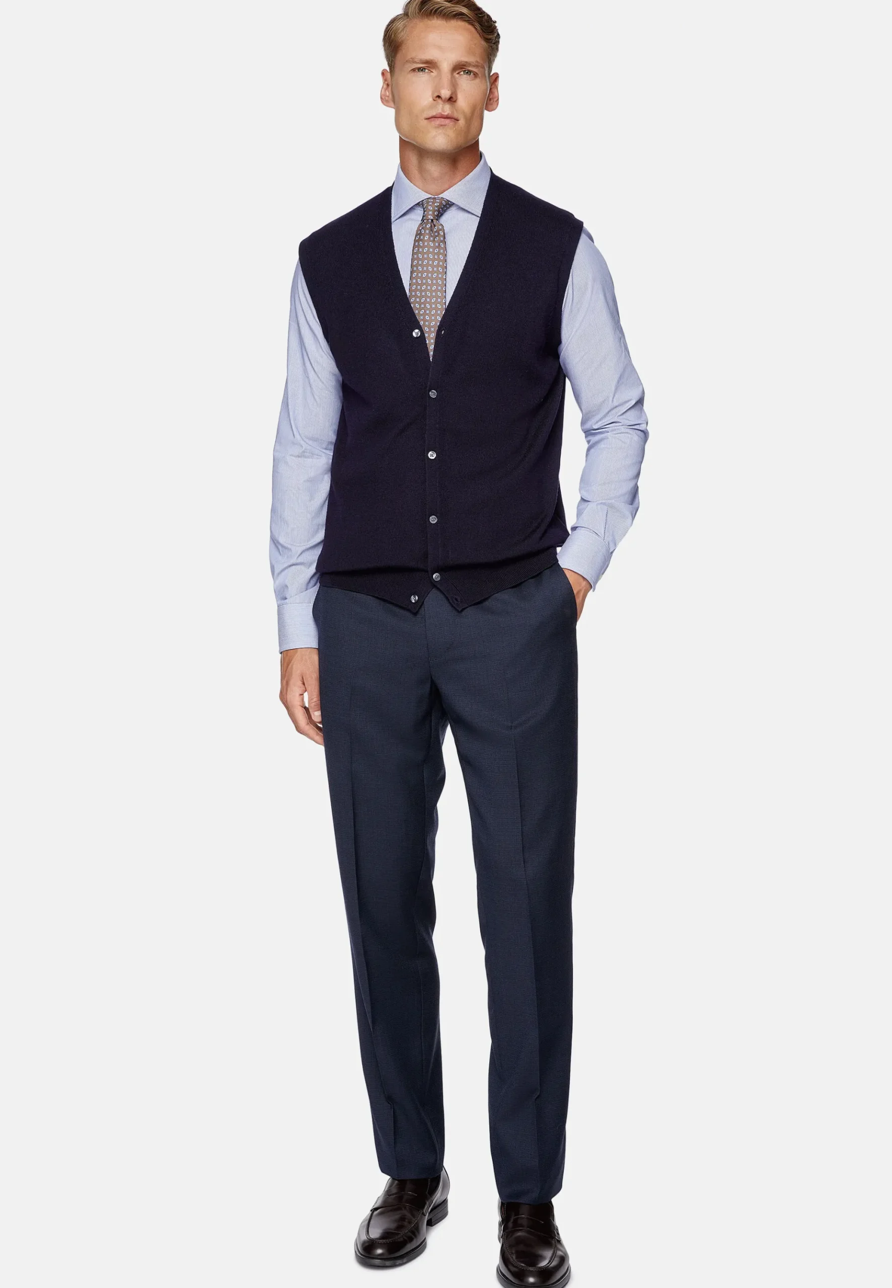 Boggi Milano Gilet En Laine Mérinos