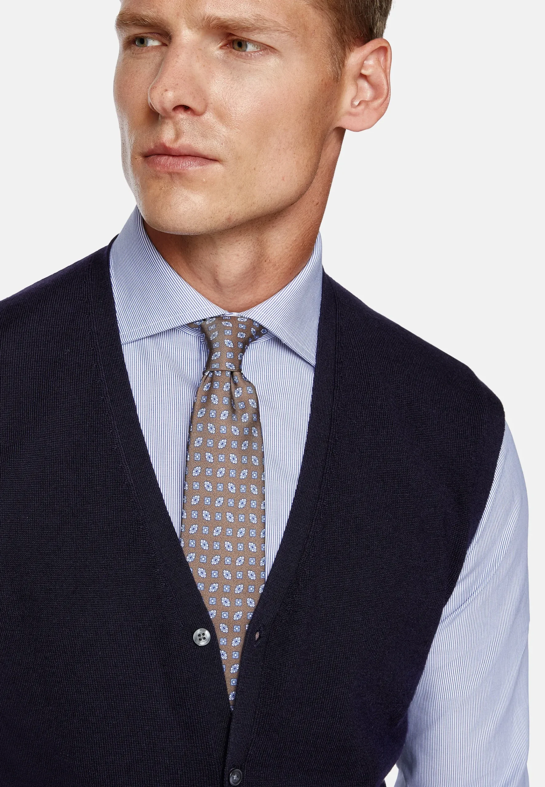 Boggi Milano Gilet En Laine Mérinos