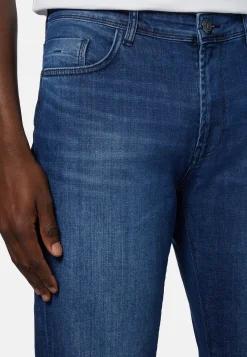 Boggi Milano Jean En Denim Extensible À Délavage Moyen