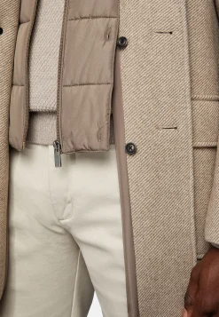 Boggi Milano Manteau Avec Capuche En Laine Mélangée
