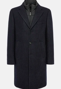 Boggi Milano Manteau Avec Gilet En Cachemire Mélangé