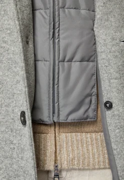 Boggi Milano Manteau En Jersey De Laine Avec Plastron