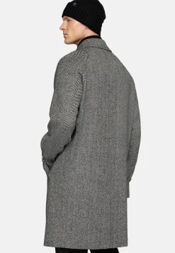 Boggi Milano Manteau En Laine À Simple Boutonnage