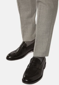 Boggi Milano Mocassin En Cuir Tamponné