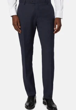 Boggi Milano Pantalon à Micromotif En Laine Extensible