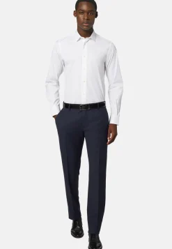 Boggi Milano Pantalon à Micromotif En Laine Extensible