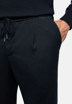 Boggi Milano Pantalon City En Coton Tencel Extensible