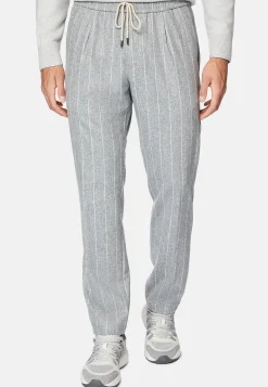 Boggi Milano Pantalon City En Flanelle À Fines Rayures