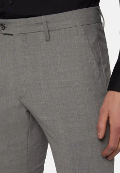 Boggi Milano Pantalon En Laine Stretch Lavable