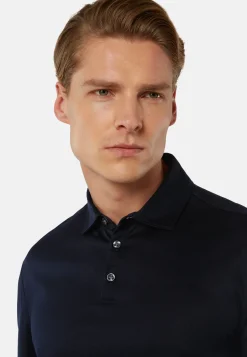 Boggi Milano Polo En Jersey De Coton Pima Regular Fit Manches Longues
