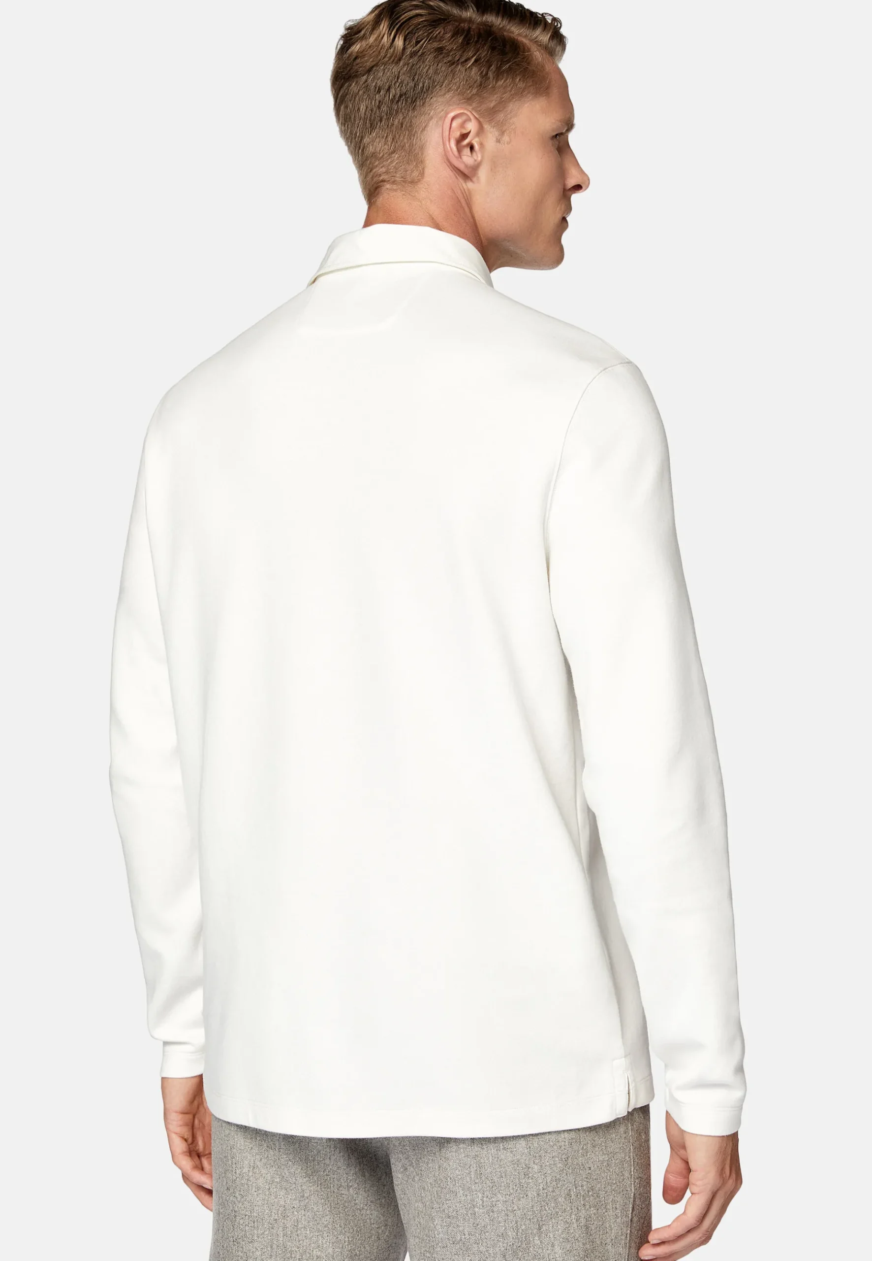 Boggi Milano Polo Rugby En Jersey De Coton Mélangé Regular Fit