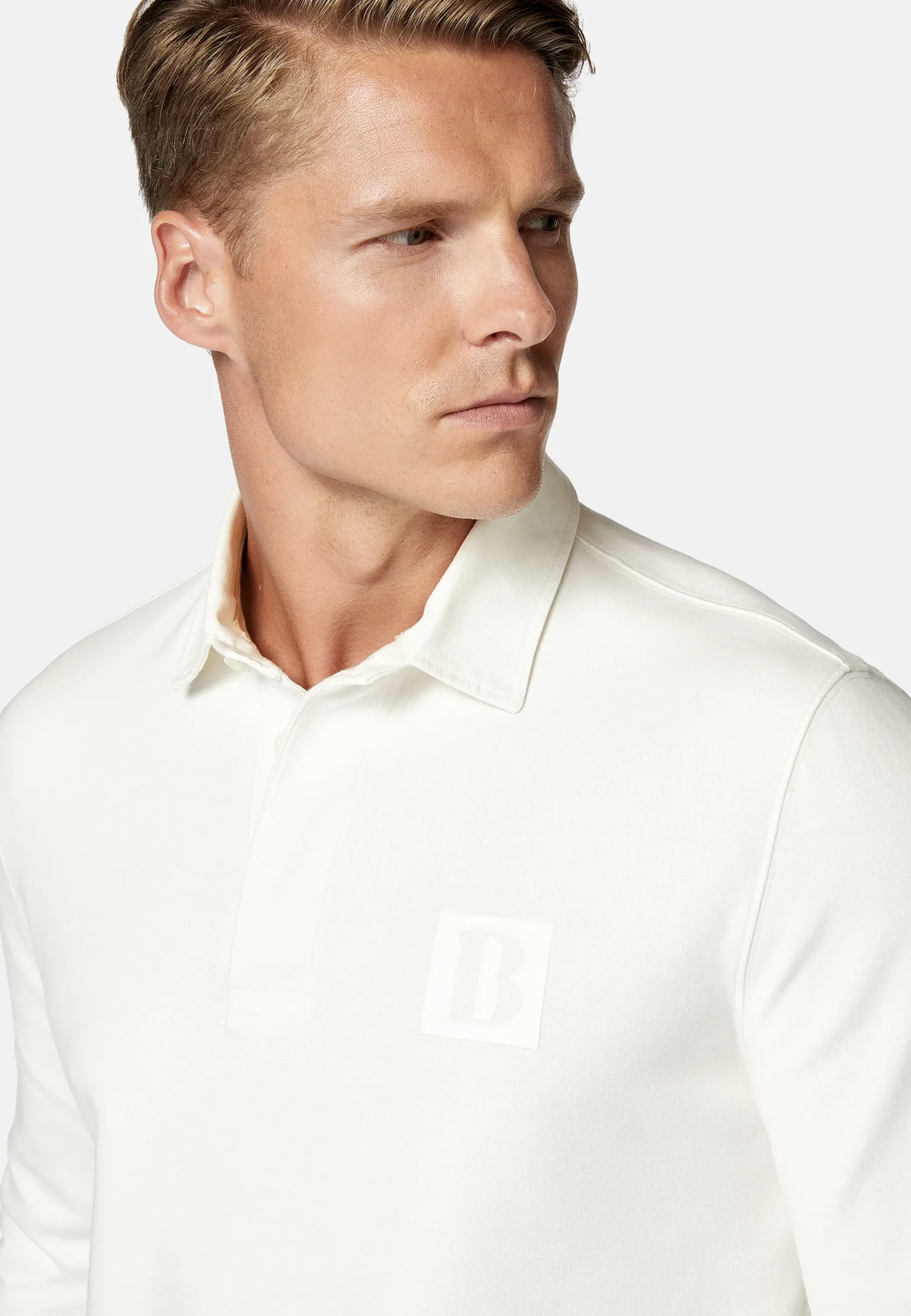 Boggi Milano Polo Rugby En Jersey De Coton Mélangé Regular Fit
