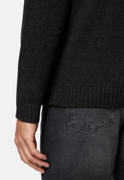 Boggi Milano Pull Col Montant Anthracite En Laine Mérinos