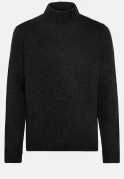 Boggi Milano Pull Col Montant Anthracite En Laine Mérinos