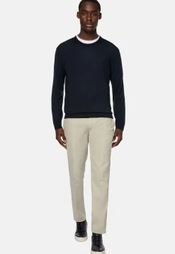 Boggi Milano Pull Col Rond En Laine Mérinos Ultrafine