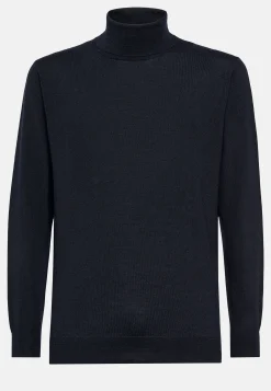 Boggi Milano Pull Col Roulé En Laine Mérinos