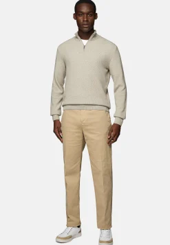 Boggi Milano Pull Demi Zip En Mélange De Cachemire