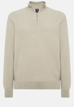 Boggi Milano Pull Demi Zip En Mélange De Cachemire