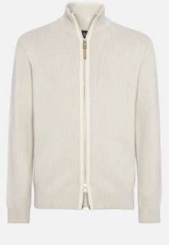 Boggi Milano Pull Full Zip Sable En Cachemire