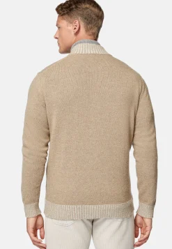 Boggi Milano Pull Full Zip En Cachemire Mélangé