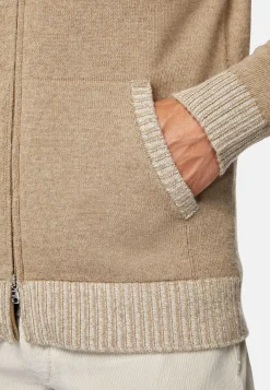 Boggi Milano Pull Full Zip En Cachemire Mélangé
