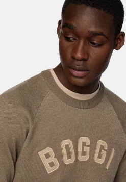 Boggi Milano Pull À Col Rond En Coton Laine Cachemire