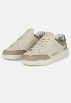 Boggi Milano Sneakers Couleur En Cuir Foulonné