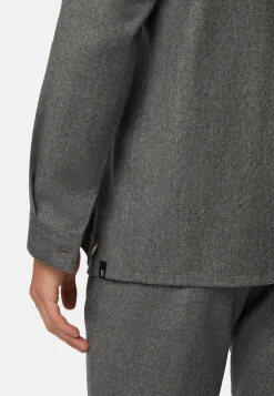 Boggi Milano Surchemise En Flanelle Grise