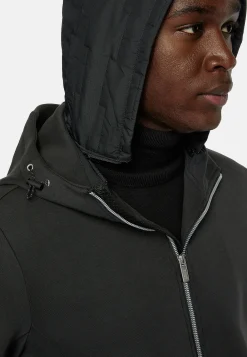 Boggi Milano Sweat Full Zip À Double Capuche En Scuba