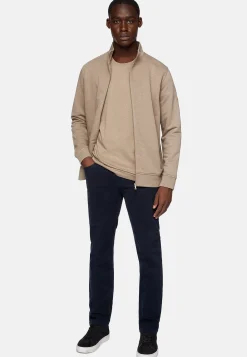 Boggi Milano Sweat Full Zip En Coton Mélangé