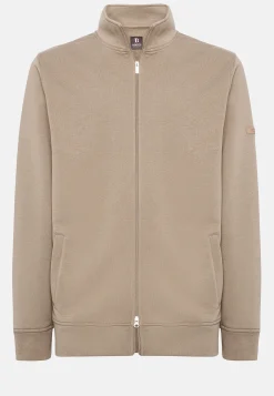 Boggi Milano Sweat Full Zip En Coton Mélangé
