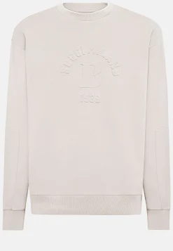 Boggi Milano Sweat-Shirt Col Rond En Coton Bio Mélangé
