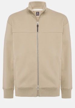 Boggi Milano Sweat-Shirt Full Zip Avec Col Montant En Coton