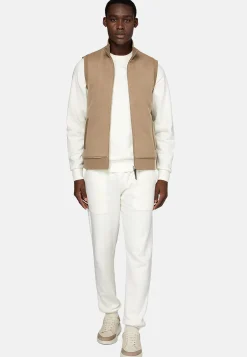 Boggi Milano Sweat-shirt Rembourré Sans Manches En Coton Tencel