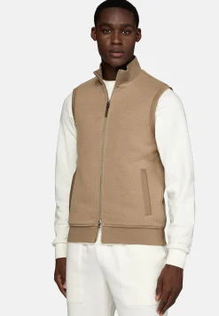 Boggi Milano Sweat-shirt Rembourré Sans Manches En Coton Tencel