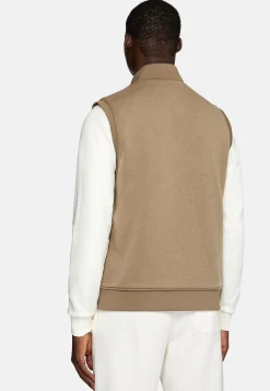 Boggi Milano Sweat-shirt Rembourré Sans Manches En Coton Tencel