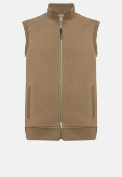 Boggi Milano Sweat-shirt Rembourré Sans Manches En Coton Tencel