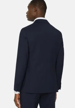 Boggi Milano Veste Bleue En Laine B Aria