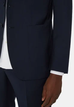 Boggi Milano Veste Bleue En Laine B Aria