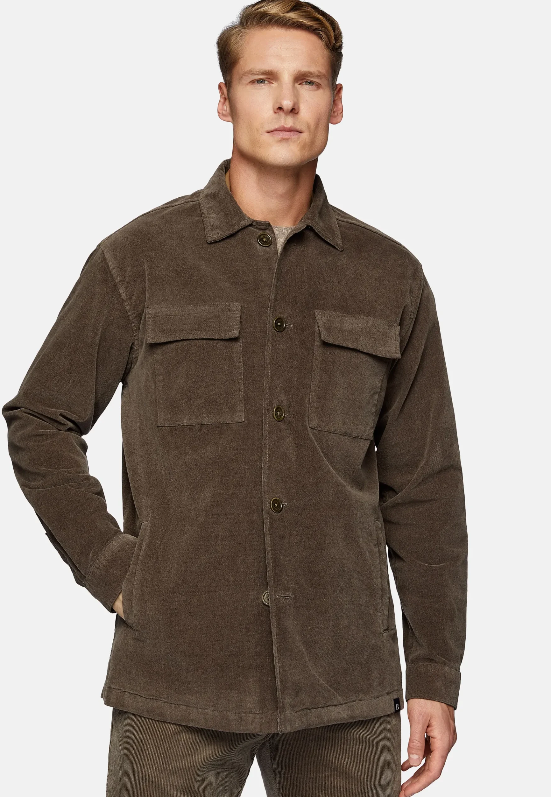 Boggi Milano Veste Chemise En Moleskine