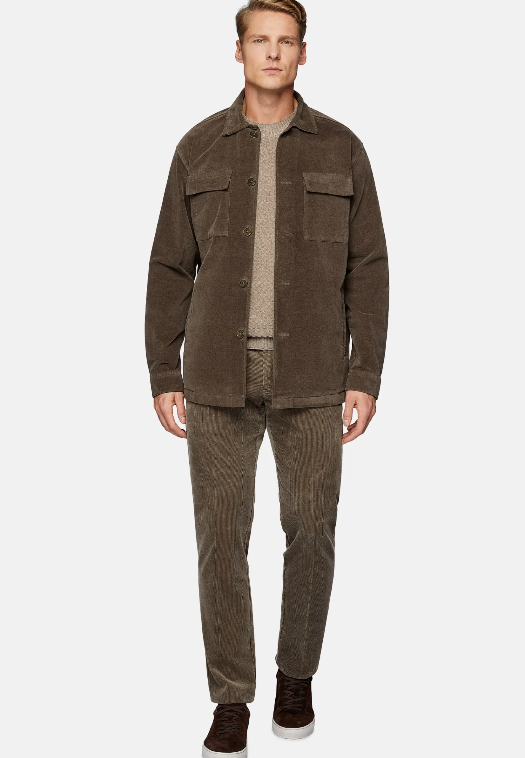 Boggi Milano Veste Chemise En Moleskine