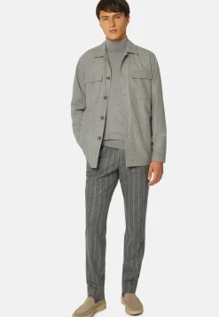 Boggi Milano Veste Chemise Link En Flanelle De Laine